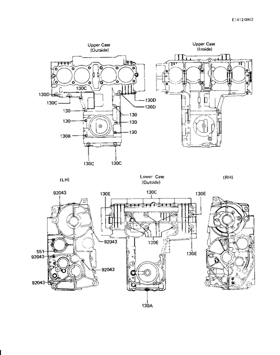 Crankcase bolt & stud pattern