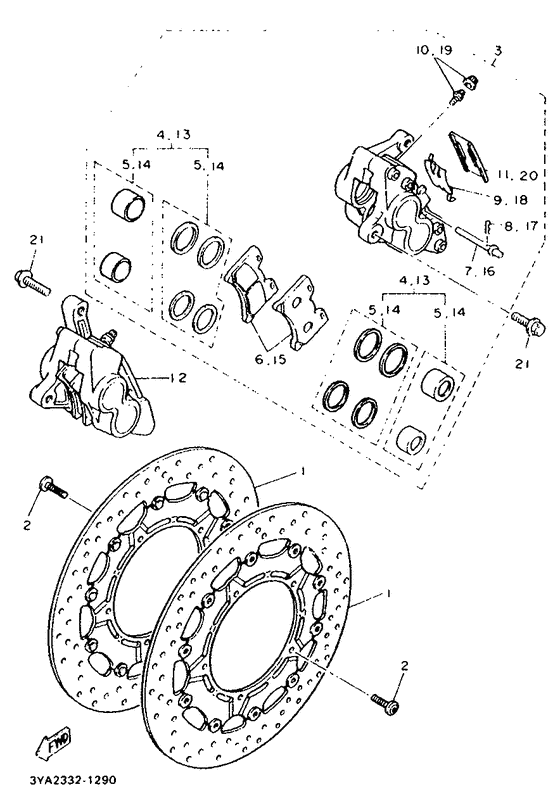 Front brake. caliper