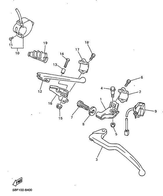 Handle switch. lever