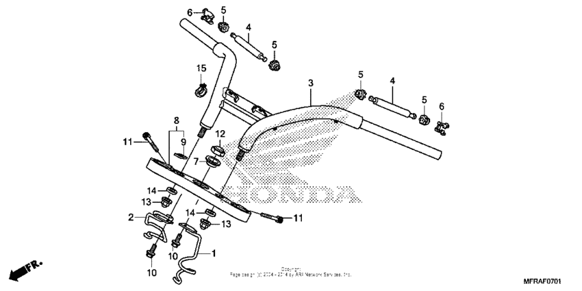 VT1300CX (ABS) Handlebar + top bridge (2)