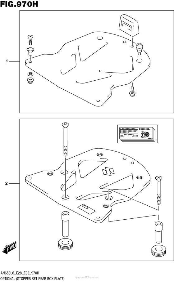 AN650 Optional (Stopper Set Rear Box Plate)