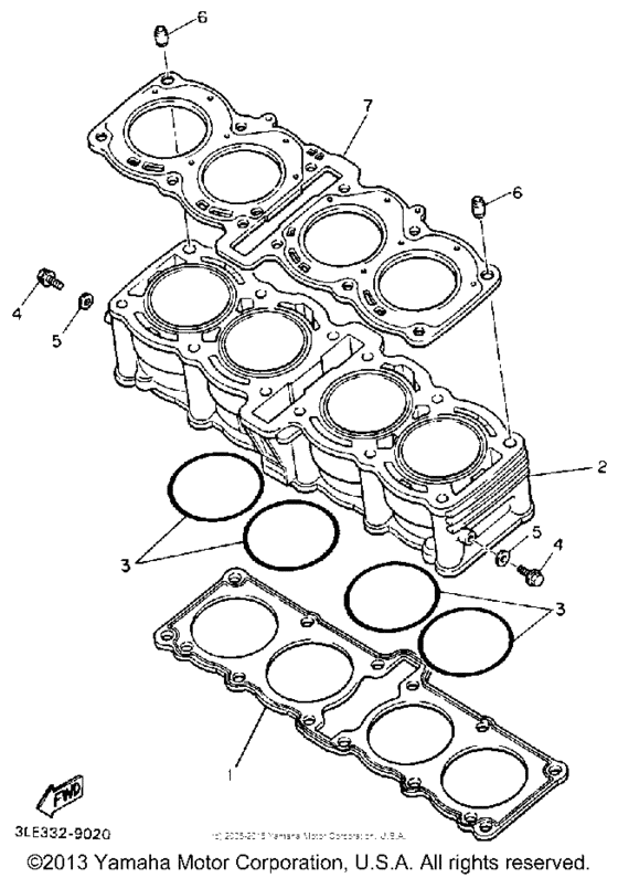 FZR1000BC Цилиндры