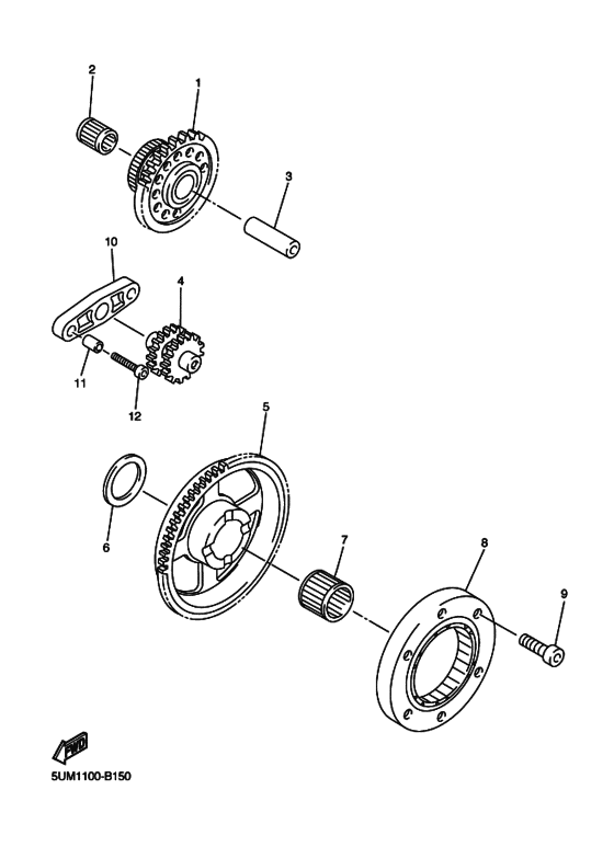 WR250F Муфта стартера