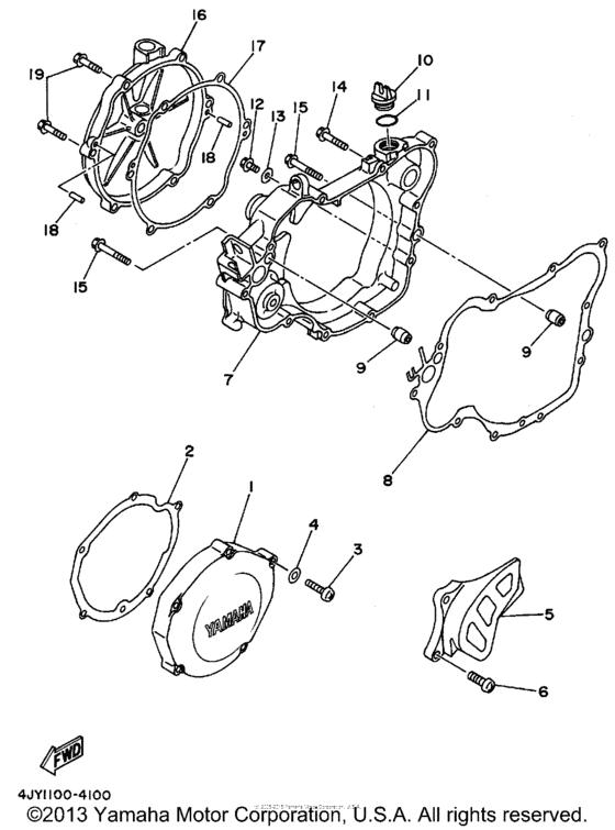 YZ125F1 Боковые крышки