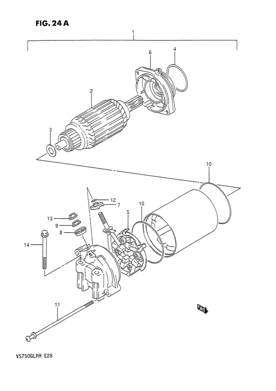 VS750 Стартерный мотор