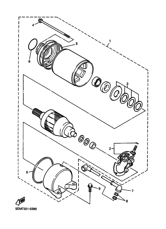 FZS600 Стартерный мотор