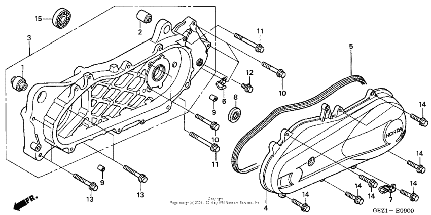 Swingarm + left crankcase cover