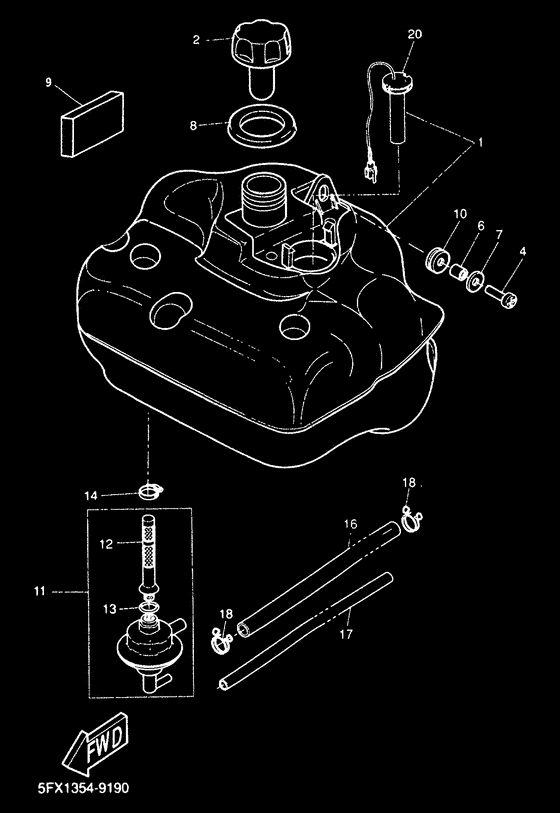 CW50RS Топливный бак