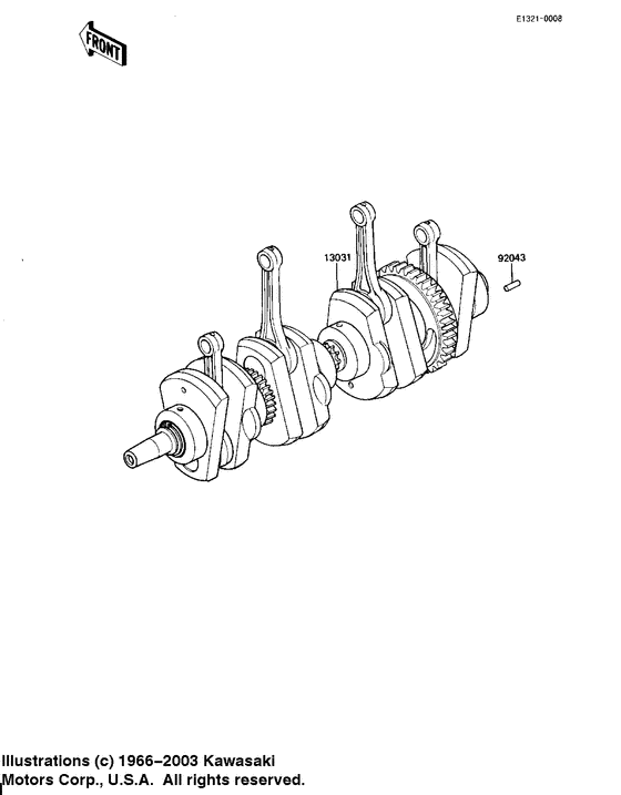 KZ1100 Вал коленчатый