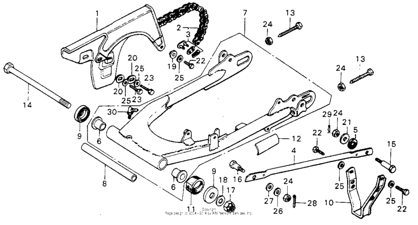 Swingarm + chain case