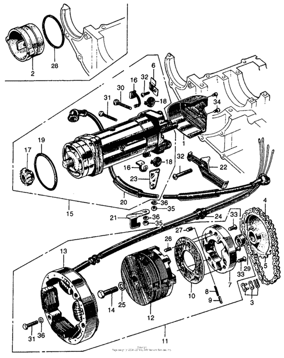 Alternator + starting motor