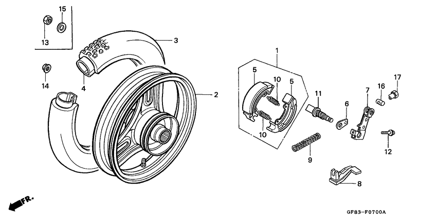 Rear wheel complete assy