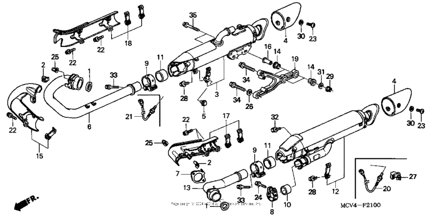 VTX1800R Глушитель