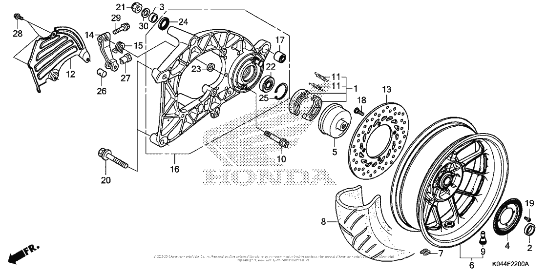 Rear Wheel + Swingarm (Ac)