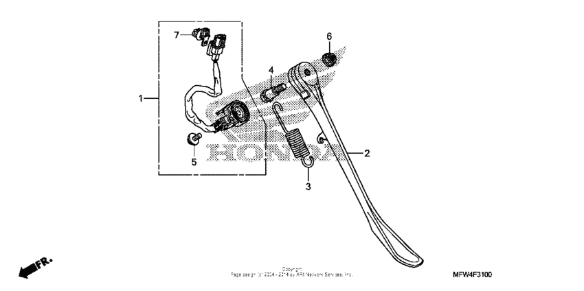 VT1300CS (ABS) Подножка