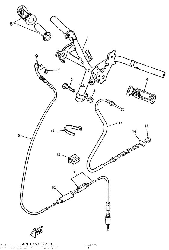 Steering handle. cable