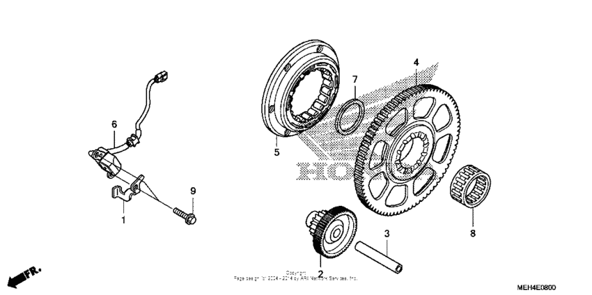 Pulse generator + starting clutch