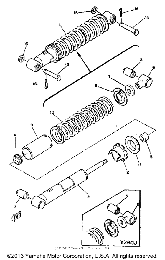 YZ60H Задняя подвеска