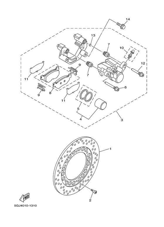 XP500 Задний суппорт