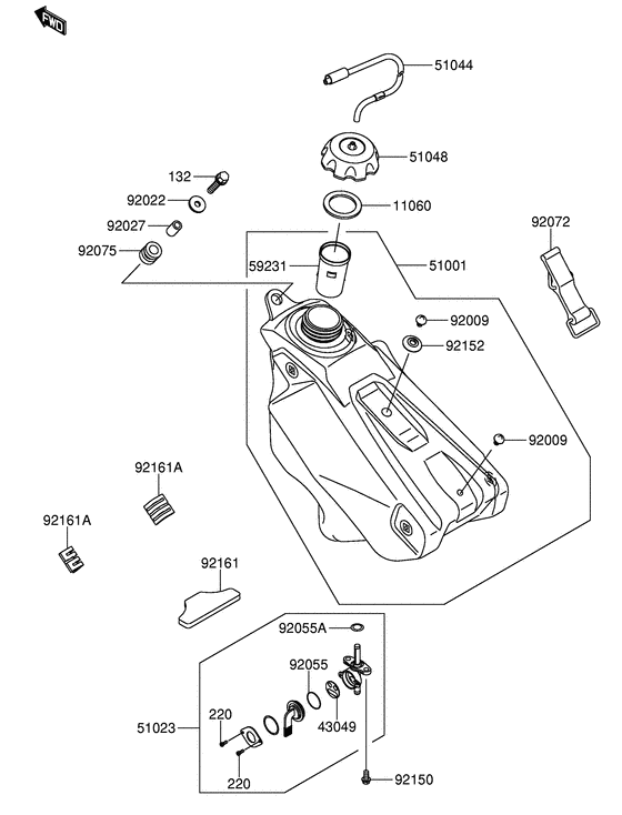 RM-Z250 Tank fuel