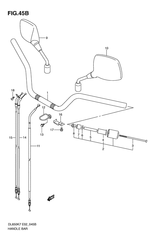 DL650 (ABS) Руль