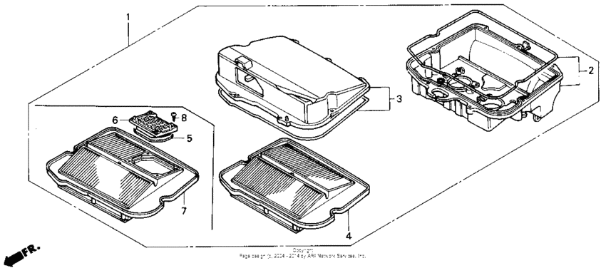 Air cleaner case set 90