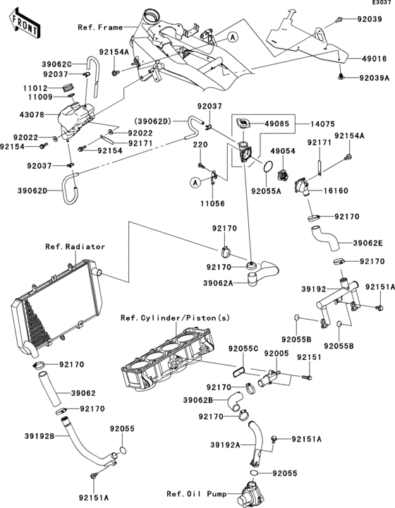 ZR800 Патрубки охлаждения