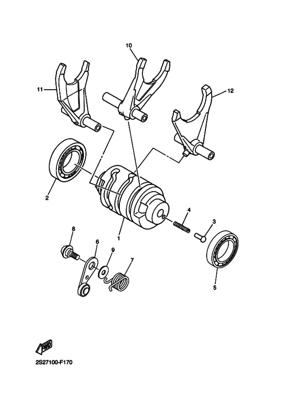 Shift cam & fork