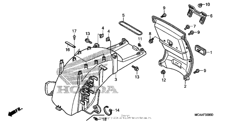 Rear fender (gl1800/a'05)