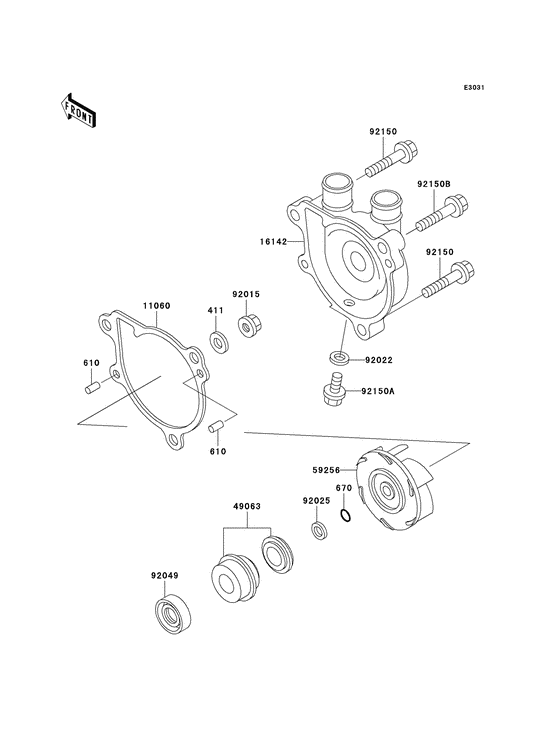 KL650 Водяная помпа