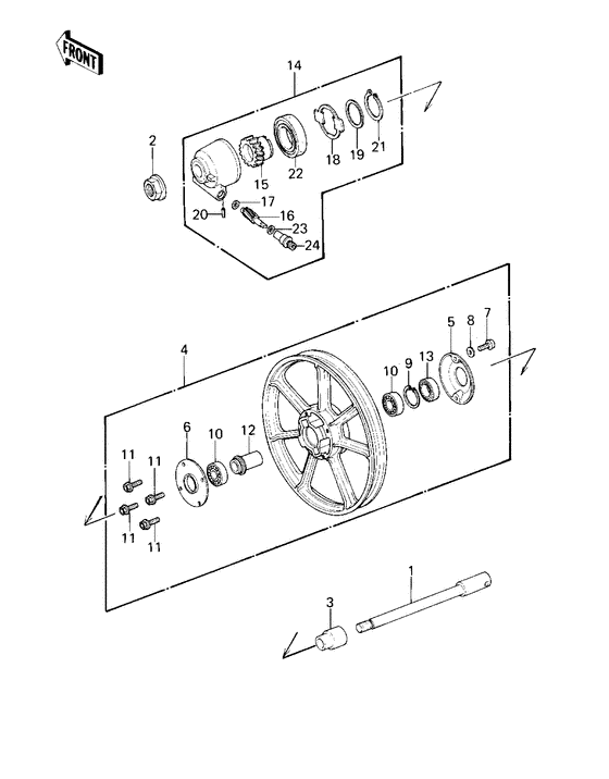 Front wheel/hub