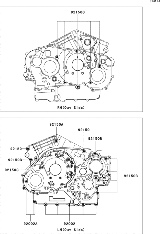 VN1600 Crankcase bolt pattern(a3)