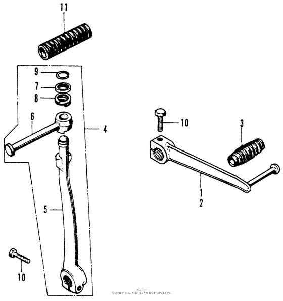 Change pedal + kick starter arm