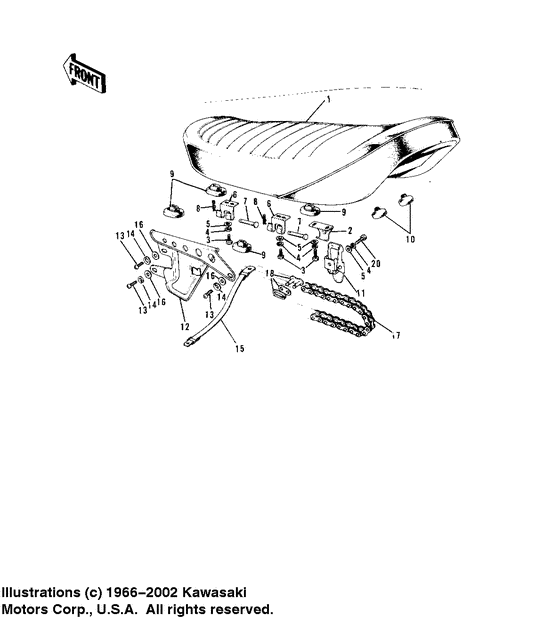 Seat/chain cover/chain