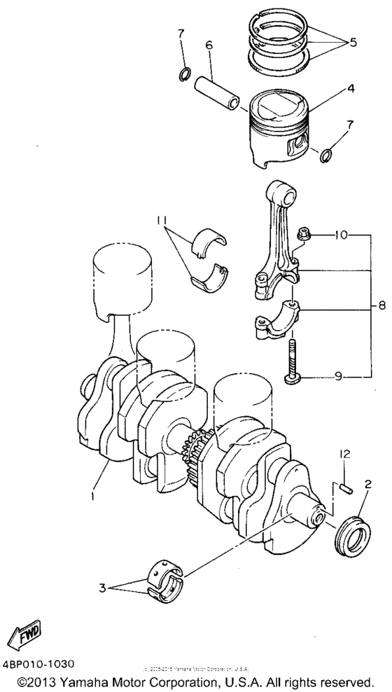 XJ600SG Коленчатый вал и Поршень