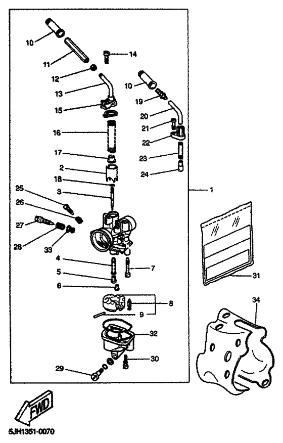 EW50 Carburetor assy