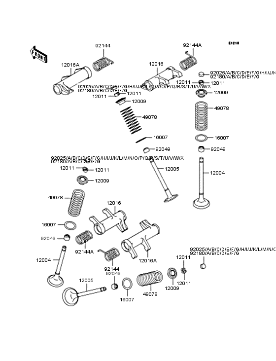 VN400 Rocker arms / valves