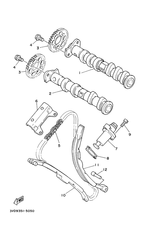 Camshaft. chain