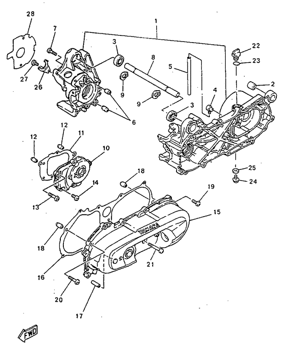 YN50R Картер двигателя