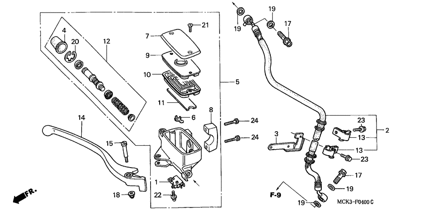 Fr. brake master cylinder