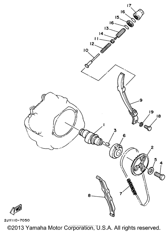 TW200H Цепь механизма газораспределения