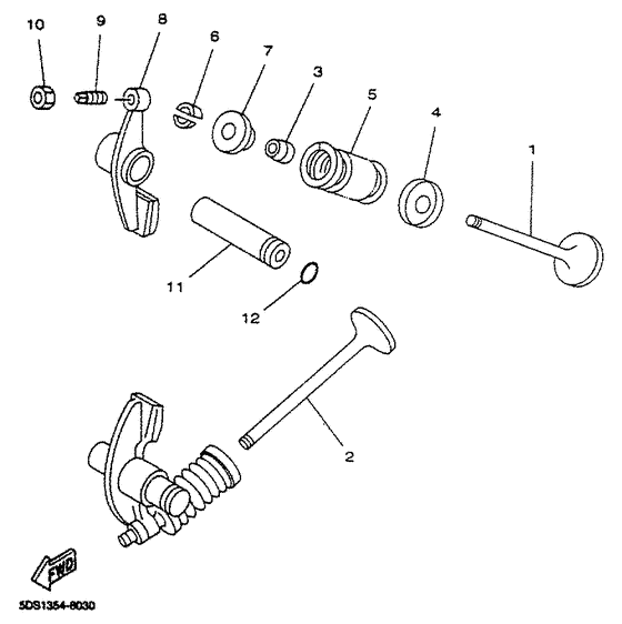 YP125R Клапана