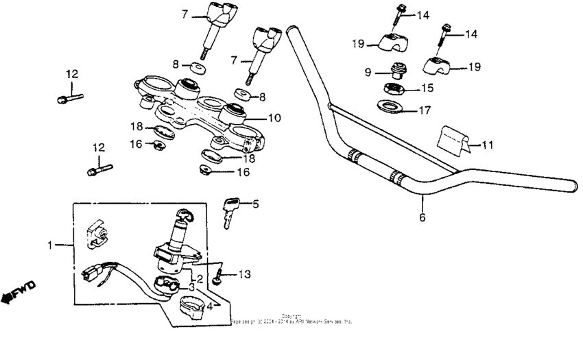 Handlebar + top bridge