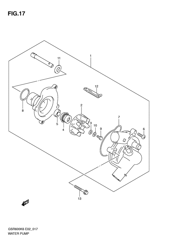 GSR600 Водяная помпа