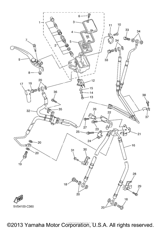 FJR1300AS Главный тормозной цилиндр