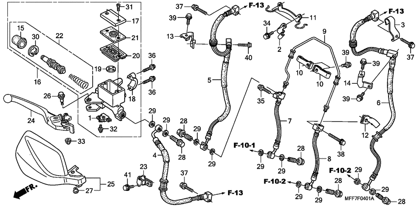 Fr. brake master cylinder