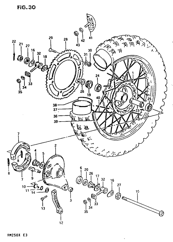 Rear wheel complete assy