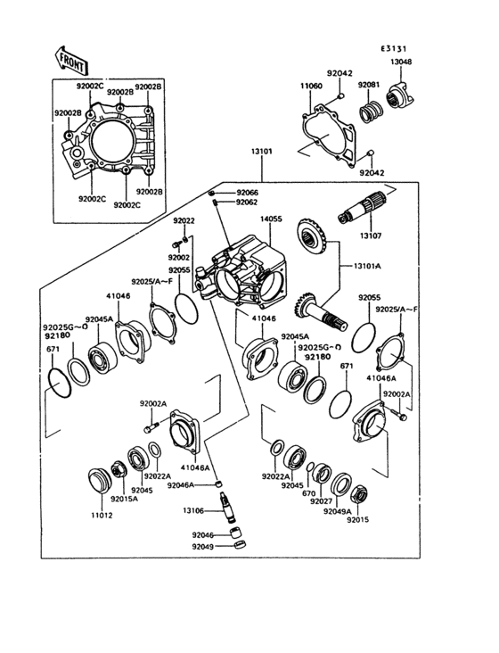Front bevel gear(1/2)