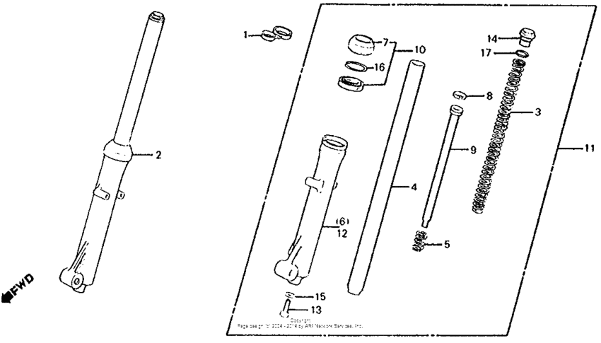 Front shock absorber 83-85