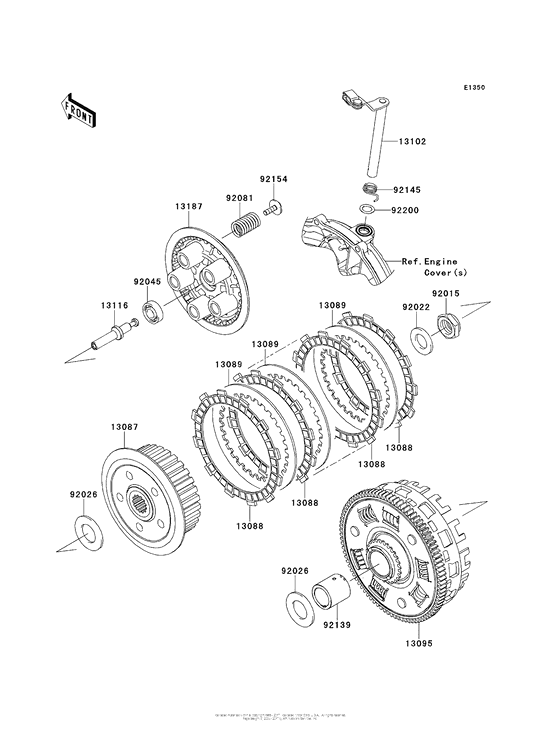 KLE650 Сцепление